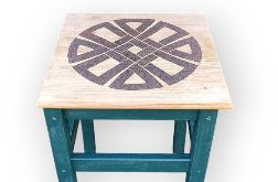 taboret lite drewno nowy celtycki dekor boho