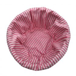 Koszyk Wiklinowy z Materiałową Wkładką Rękodzieło 24x13 cm Różowy 