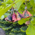 Kolczyki Kwiatki Kolorowe z Koralikami Etno Biżuteria - 