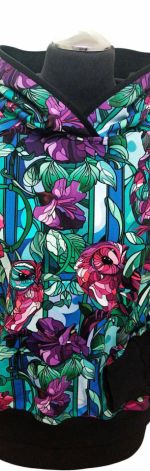 Bluza damska z kapturem Mega, sowy, kwiaty. 2XS wyprzedaż