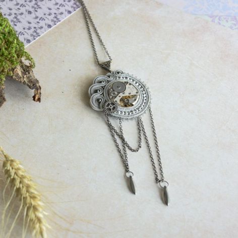 Steampunkowy wisior soutache
