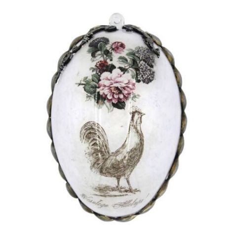 Jajko Akrylowe Dekoracyjne na Wielkanoc – Kogucik