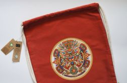 Ręcznie malowany płócienny worek boho ETNO