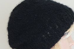 Moherowa czarna czapka