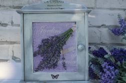 Szafka na klucze, shabby chic, z lawendą