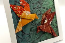 Obrazek origami na ścianę ozdoba ścienna Ptak