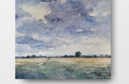 Pejzaż 2-akwarela formatu 20/20 cm