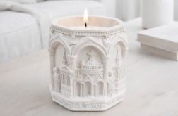 Świecznik gipsowy Konstantynopol – ręcznie robiona dekoracja do domu. Idealny do salonu, sypialni i nowoczesnych wnętrz.