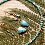 SERCA Z AMAZONITU - KOLCZYKI RÓWNOWAGI I KREATYWNOŚCI - 