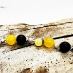 Breloczek z kamieni naturalnych  - żółty - 