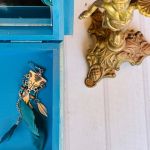 Toaletka z lusterkiem, motyw mandali, niebieska, orient, prezent - 