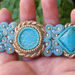 Bransoletka Turkus & Złoto - 