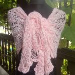 Moherowy szal z alpaką - szal na drutach