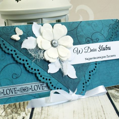 Kopertówka ślubna- blue and white