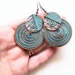 Spirals kolczyki sutaszowe - 