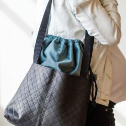 Pikowana torba z kominem do wózka