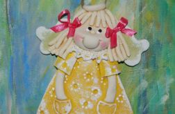 fajny dzień dzisiaj - aniołek z masy solnej, prezent, dekoracja