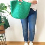 Duża torba na zakupy, shopper bag,zielona - 