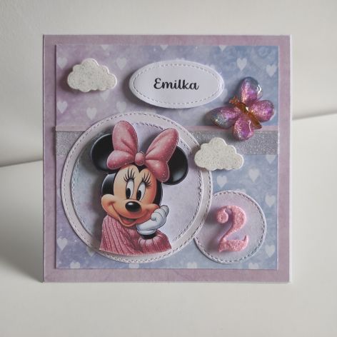 Kartka urodzinowa z Myszką Minnie II