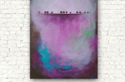 Drzewa w fioletach-obraz akrylowy