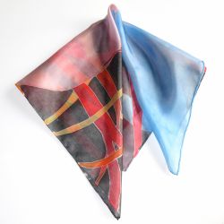 Jedwabna apaszka Geometryczna Abstrakcyjna