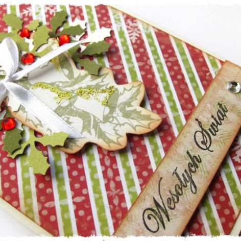 Kartka świąteczna z dzwonkami