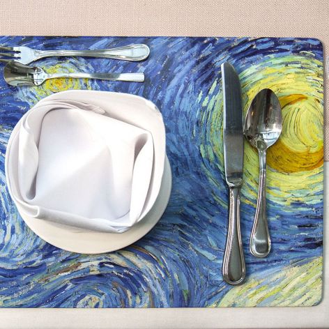 Zestaw 4 dużych podkładek na stół, van Gogh