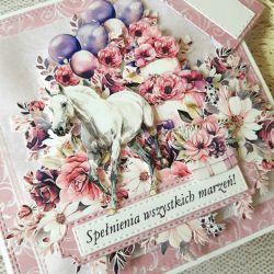Kartka urodzinowa dla miłośniczki koni