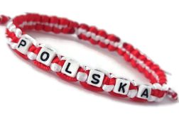 Bransoletka sznurkowa Polska patriotyczna Bransoletka sznurkowa Polska patriotyczna