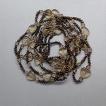 Naszyjnik Długie Sznury Korali Serca Szklane Korale Metalizowane - 