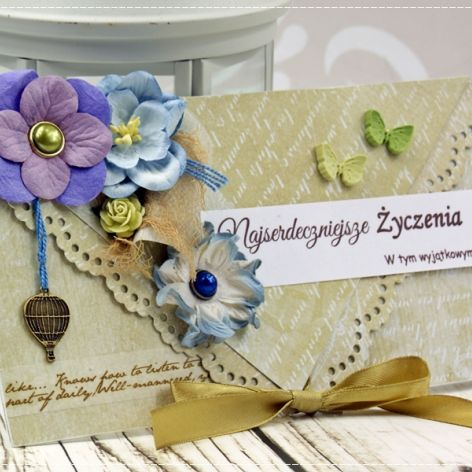 Kartka uniwersalna- letni ogród