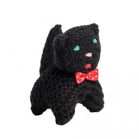 Kotek z kokardką czarny