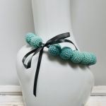 Korale szydełkowe naszyjnik boho handmade 6 - naszyjnik boho