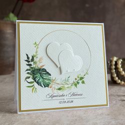 Kartka ślubna w ozdobnej kopercie W 45