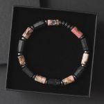 Bransoletka męska turmalin rodonit tr99 - 