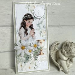 Kartka komunijna DL w pudełku