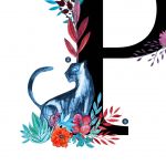 Alfabet P wydruk ilustracji - 