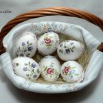 Jajka w tkaninie koszyku - teofano atelier, jajka