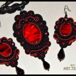 komplet gotyk czerwono-czarny - 