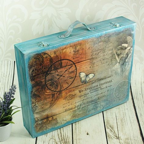 walizka wspomnień- vintage w turkusach (dr11)