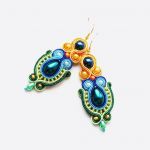 Kolczyki soutache Pawie Oko - 