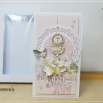 Kartka Komunijna rożowa z kielichem - komunijna różowa