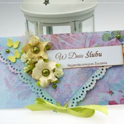 kopertówka z okazji ślubu:wiosenny ogród