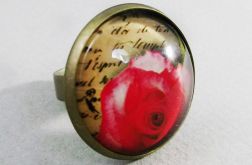 Pąsowa Róża DUŻY PIERŚCIEŃ