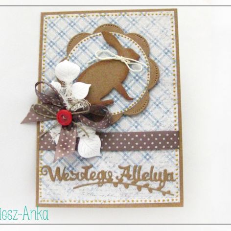 Kartka wielkanocna z zającem 1