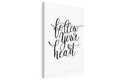 Napis na płótnie - FOLLOW YOUR HEART - 50x70 cm (56815)