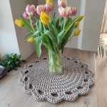 Podkładka szydełkowa na stolik kawowy 50cm  - Podkładka okrągła