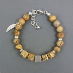 Bransoletka srebro i jaspisy. - Bransoletka srebro i jaspisy.