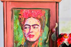 Ręcznie malowana szafka na klucze, Frida Kahlo, prezent, kwiaty