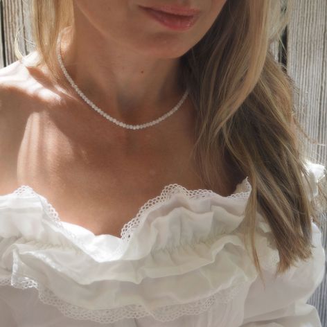 Naszyjnik choker kamień księżycowy kk88